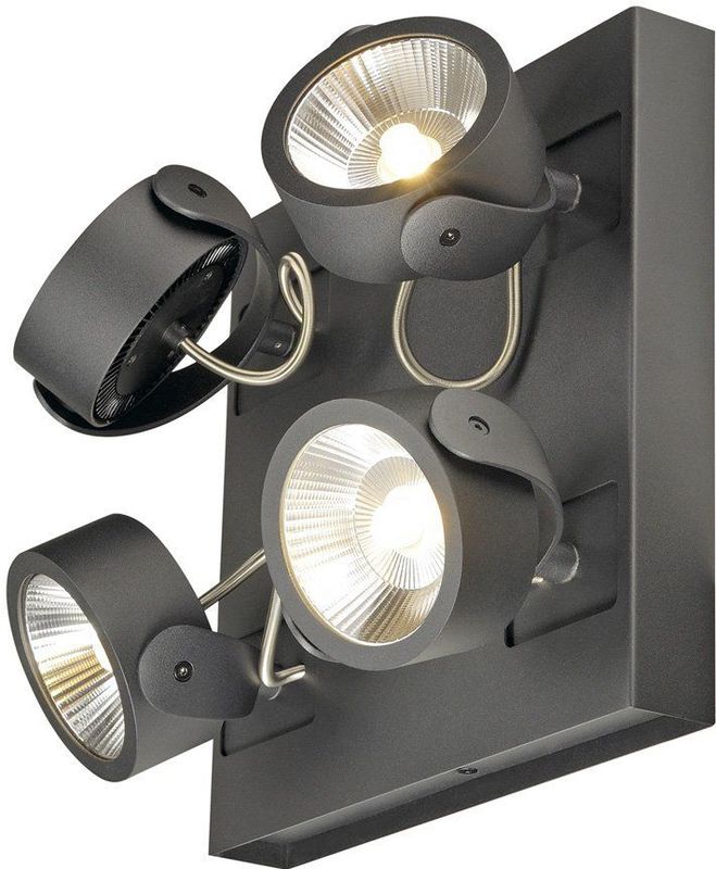 KALU - Wand- en Plafondarmatuur - Mat Zwart - LED - Dimbaar