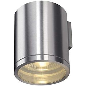 SLV wandopbouwarmatuur ROX WALL OUT/verlichting voor wanden, wegen, ingangen, ledspot buiten, opbouwarmatuur outdoor, tuinlamp / GU10 IP44 50 W aluminium