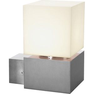 SLV wandopbouwarmatuur SQUARE WALL/verlichting voor wanden, wegen, ingangen, ledspot buiten, opbouwarmatuur outdoor, tuinlamp / E27 IP44 20 W rvs