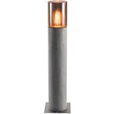 SLV staand armatuur LISENNE POLE 70 / buitenverlichting voor wegen, wanden, ingangen, led outdoor tuinlamp / E27 IP54 23 W grijs