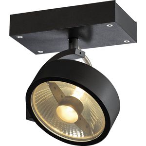 Plafondlamp SLV Kalu, aluminium, matzwart, 1 spot, GU10 75 watt