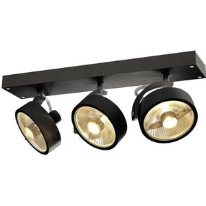 Plafondlamp SLV Kalu, aluminium, matzwart, 3 spots, GU10 75 watt