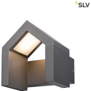 SLV wandopbouwarmatuur RASCALI WL/verlichting voor wanden, wegen, ingangen, ledspot buiten, opbouwarmatuur outdoor, tuinlamp / IP54 3000K 8 W 330 lm antraciet