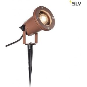 SLV Nautilus XL led-schijnwerper, met grondpin, buitenverlichting, voor tuin of terras, planten, paden, vijver, IP65, GU10, 1,5 m kabel met stekker, gemaakt van aluminium