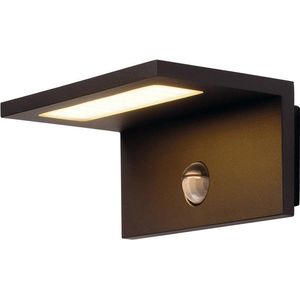 SLV ANGOLUX SENSOR WL Wandlamp, wandlamp, paden, ingangen, led-buitenspot, tuinlamp, IP44, 3000 K, 9,8 W, 560 lm, antraciet