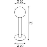 SLV staand armatuur GLOO PURE 70 Pole/buitenverlichting voor wegen, wanden, ingangen, led outdoor tuinlamp / E27 IP44 23 W antraciet