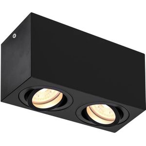 Plafondlamp Triledo GU10 2-lichts 16cm zwart - 1002005