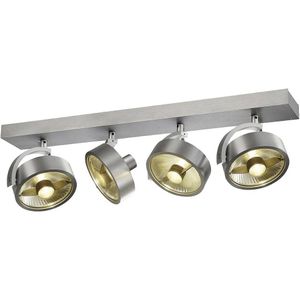 SLV wand- en plafondopbouwarmatuur KALU CW/plafond- en wandverlichting binnen, opbouwarmatuur, wandopbouwarmatuur, plafondspot / GU10 75 W aluminium