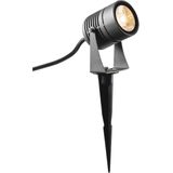 SLV prikspot LED SPIKE/buitenarmatuur voor de verlichting van tuinen, terrassen, planten, paden, vijvers, led buitenarmatuur, buitenspot / IP55 3000K 6W 400lm antraciet 40 graden