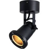 SLV wandopbouwarmatuur NAUTILUS WL QPAR51 / verlichting voor wanden, paden, ingangen, led spot buiten, opbouwarmatuur outdoor, tuinarmatuur / GU10 IP54 11W zwart