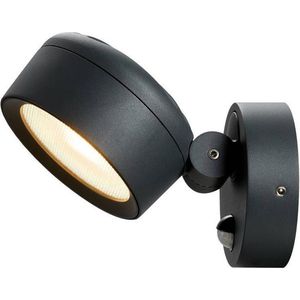 SLV 1002904 wand- en plafondopbouwarmatuur ESKINA SPOT SENSOR/verlichting voor wanden, paden, ingangen, led spot buiten / IP54 3000 / 4000K 14,5W 1000lm antraciet dimbaar 95 graden