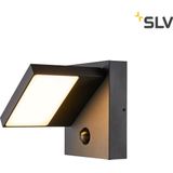SLV Abridor led-wandlamp voor buitenverlichting van muren, paden, ingangen, led-spots, wandlamp, tuinlamp, padlamp, CCT-schakelaar (3000 K/4000 K), 750 lm, 14 W