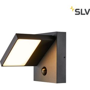 SLV Abridor led-wandlamp voor buitenverlichting van muren, paden, ingangen, led-spots, wandlamp, tuinlamp, padlamp, CCT-schakelaar (3000 K/4000 K), 750 lm, 14 W