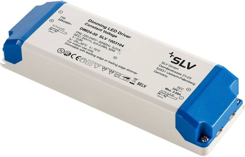 SLV - 1003104 - LED-transformator - 50 W - 24 V - Dimbaar