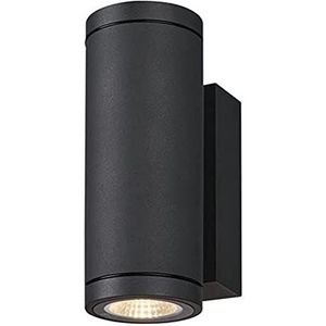 SLV wandopbouwarmatuur ENOLA ROUND UP/DOWN S/verlichting voor wanden, wegen, ingangen, tuinlamp / IP65 3000/4000K 7 W 570/925 lm antraciet 30 graden