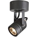 SLV wandopbouwarmatuur LED SPOT SP/verlichting voor wanden, wegen, ingangen, ledspot buiten, opbouwarmatuur outdoor, tuinlamp / IP55 3000K 6 W 400 lm antraciet 40 graden