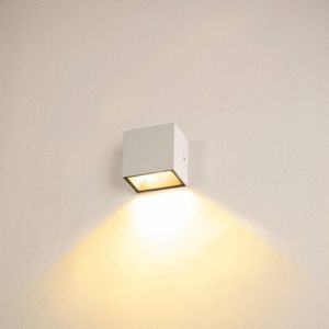 SLV Sitra Single LED buitenwandlamp down, wit