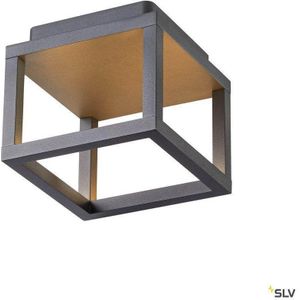 SLV Quadrulo LED buiten plafondlamp indir. antraciet
