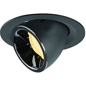 SLV Numinos inbouwlamp Gimble M / LED plafondspot inbouwlamp plafondlamp binnenverlichting / 3000K 17,5W 1550lm zwart 55°