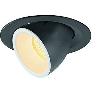 SLV Numinos inbouwlamp Gimble M / LED plafondspot inbouwlamp plafondlamp binnenverlichting / 3000K 17,5W 1600lm zwart 40°