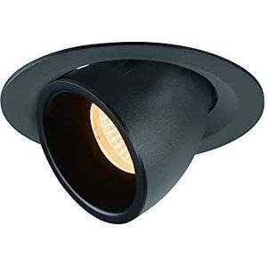 SLV Numinos inbouwlamp Gimble M / LED plafondspot inbouwlamp plafondlamp binnenverlichting / 2700K 17,5W 1460lm zwart 55°