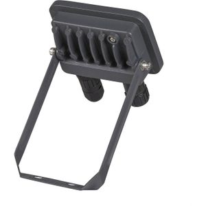 SLV Wand- en plafondopbouwlamp FLOODI S/verlichting voor muren, paden, ingangen, LED-spot buiten, opbouwlamp outdoor, tuinlamp, plafondspot / IP65 3000K 9.3W 1040lm antraciet