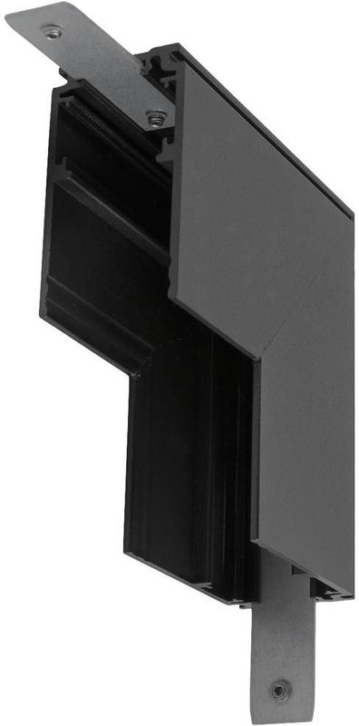 SLV - L-verbinder Mechanisch - Zwart - 48V TRACK - Voor Opbouwrail Diep - Stereo