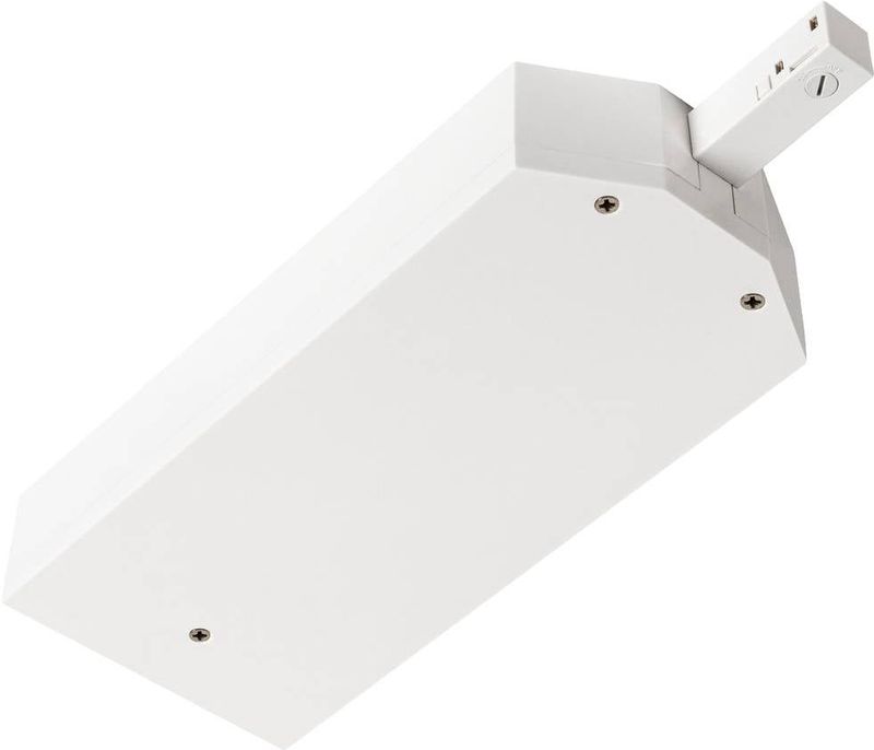 SLV - 48V TRACK - Transformatorbehuizing - Wit - Inclusief Eindvoeding Links - DALI
