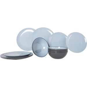 Gimex - Vivid Line - Servies - Blauw - 12-Delig