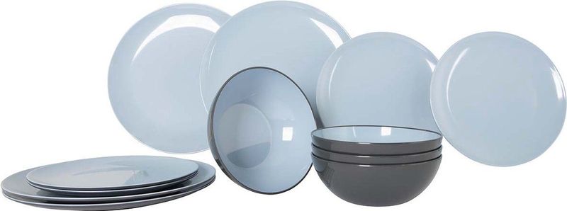 Gimex - Vivid Line - Servies - Blauw - 12-Delig
