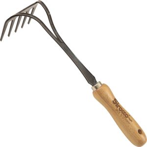 Sirocco Handgesmede Handhark - 14cm Beukenhouten Handvat - Duitse Kwaliteit