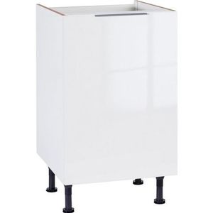 Barkast - Glanzend Wit - Aluminium Grepen