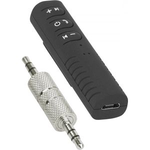Fontastic 252686 Bluetooth ontvanger - 3.5mm jack - Micro USB - ingebouwde Microfoon - Zwart
