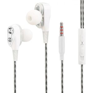 Fontastic 255151 In-Ear Headset - Oordopjes - HD Geluid - Dual Driver - Wit