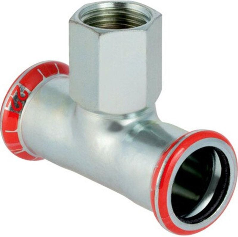 Geberit Mapress C-Stahl T-Stück mit Innengewinde Außendurchmesser 35mm