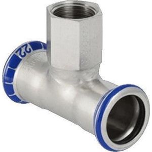 GEBERIT Tee rustfri 35-1/2-35 mm med muffe på grenen mapress