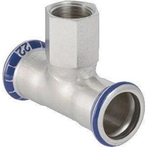 GEBERIT Tee rustfri 42-3/4-42 mm med muffe på grenen mapress