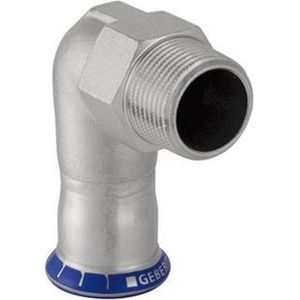 Geberit Mapress Edelstahl Übergangswinkel 90° mit Außengewinde,  DN 20, 33835