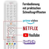 TELEFUNKEN XH24SN550MVD-W 24 Zoll Fernseher/Smart TV (HD Ready, HDR, Triple-Tuner, 12 Volt, DVD-Player) - 6 Monate HD+ inklusive [2023], Weiß