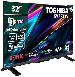TOSHIBA 32WV2E63DG - 32'' (80 cm) LED-tv - HD Ready 1366x768 - DTS Virtual:X - Smart TV - 2xHDMI