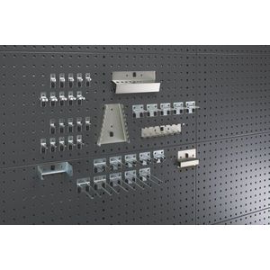 Bott - Gereedschaphouder-assortiment - Verzinkt - 40-delig - 10 haken/10 dubb.haken/20 div.houders