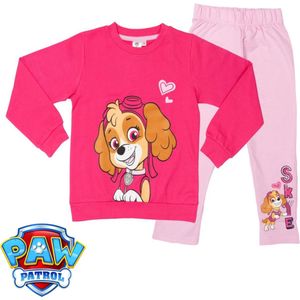 Paw Patrol Set - Huispak - Broek + Sweatshirt - Roze - Maat 122/128