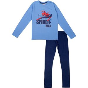 Marvel - Spider-Man - Pyjama - Blauw/Zwart - Katoen - Kinderpyjamaset