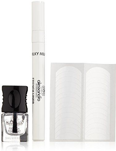 Alessandro - French Liner Set - Nagellak - Melkachtig Wit - 1 x 3,2 ml - 1 x 5 ml