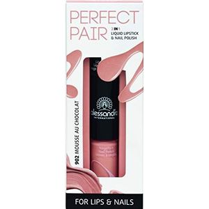 Alessandro - Perfect Pair - Lippenstift en Nagellak - Mousse au Chocolat - 4 ml + 6 ml