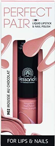Alessandro - Perfect Pair - Lippenstift en Nagellak - Mousse au Chocolat - 4 ml + 6 ml