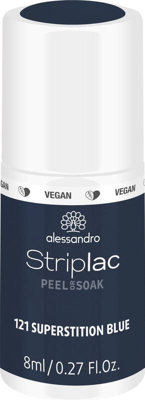 Alessandro Striplac Peel or Soak - Gellak - 121 Superstition Blue - 8 ml