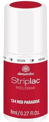 Alessandro Striplac Peel or Soak - Gellak - 124 Red Paradise - 8 ml
