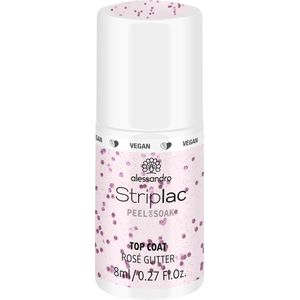 Alessandro Striplac Top coat Rosé Glitter 8 ml