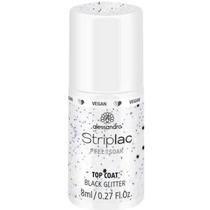 Alessandro Striplac Top coat Black Glitter 8 ml